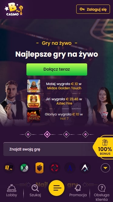 Mobilne kasyno Bizzo Online