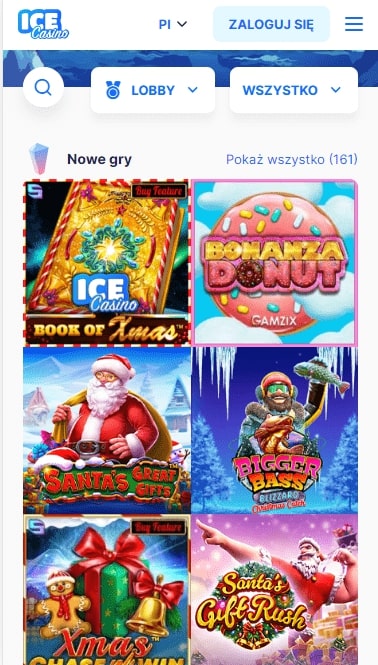 Wersja mobilna w Ice-Casino?