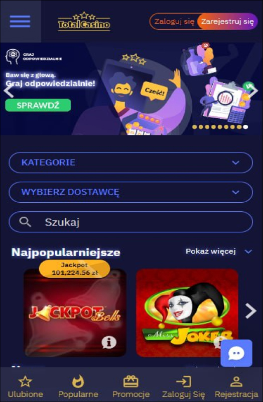 Total Casino Mobile Screenshot